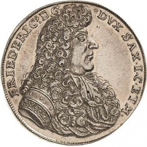 Аверс монеты Саксен-Гота-Альтенбург, ½ талера, 1689, Торжественное открытие замка и церкви Фридрихсверта
