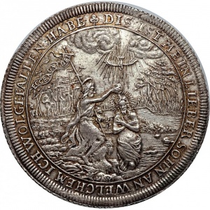 Аверс монеты Саксен-Гота-Альтенбург, 1 талер, 1692, Талер на крещение