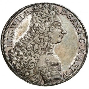 Аверс монеты Саксен-Гота-Альтенбург, 1 талер, 1707, Смерть Иоганна Вильгельма, брата Фридриха II