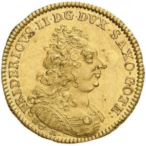 Аверс монеты Саксен-Гота-Альтенбург, 1 дукат, 1717, 200 лет реформации