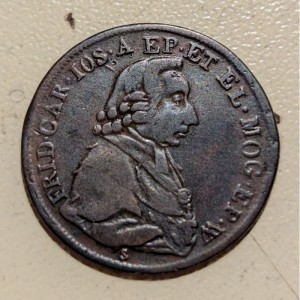 Аверс монеты Майнцское курфюршество, ½ крейцера, 1795-1796
