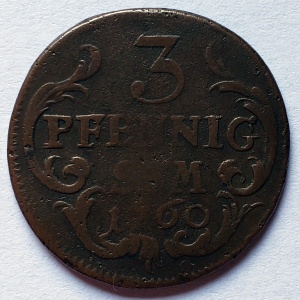 Реверс монеты Майнцское курфюршество, 3 пфеннига, 1760-1761