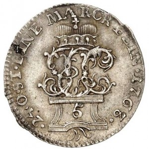 Реверс монеты Майнцское курфюршество, 5 крейцеров, 1763