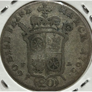 Реверс монеты Майнцское курфюршество, 20 крейцеров, 1765