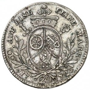 Реверс монеты Майнцское курфюршество, 20 крейцеров, 1768-1772