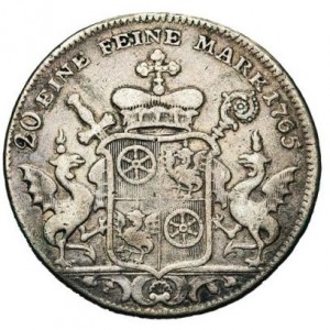 Реверс монеты Майнцское курфюршество, ½ талера, 1765
