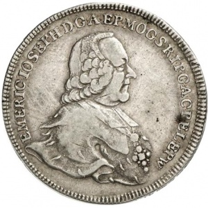 Аверс монеты Майнцское курфюршество, 1 талер, 1768-1769