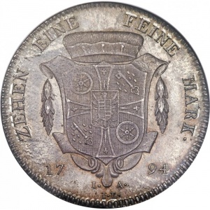 Реверс монеты Майнцское курфюршество, 1 талер, 1794