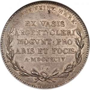 Реверс монеты Майнцское курфюршество, 1 талер, 1794