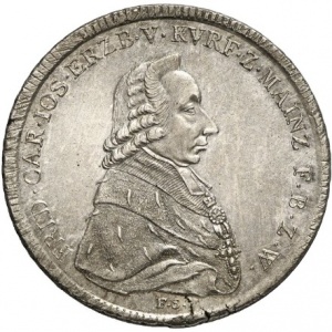 Аверс монеты Майнцское курфюршество, 1 талер, 1796
