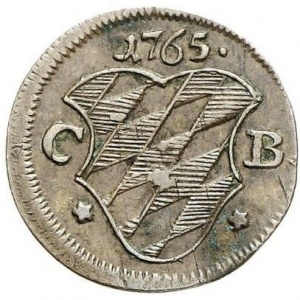 Аверс монеты Курфюршество Бавария, 1 геллер, 1765