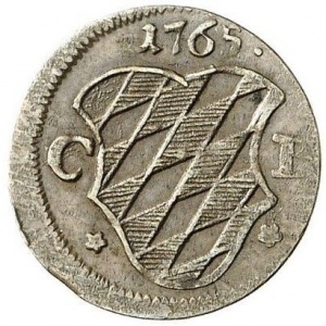 Аверс монеты Курфюршество Бавария, 1 геллер, 1765