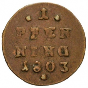 Реверс монеты Курфюршество Бавария, 1 пфенниг, 1799-1805