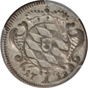 Реверс монеты Курфюршество Бавария, 1 крейцер, 1753-1769