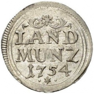 Реверс монеты Курфюршество Бавария, 10 пфеннигов, 1754
