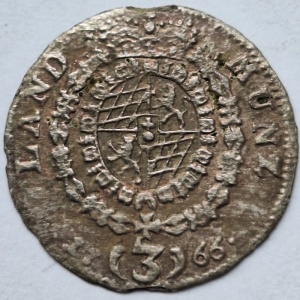 Реверс монеты Курфюршество Бавария, 3 крейцера, 1754-1767