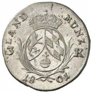 Реверс монеты Курфюршество Бавария, 3 крейцера, 1799-1802