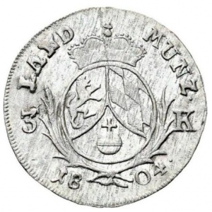 Реверс монеты Курфюршество Бавария, 3 крейцера, 1803-1804