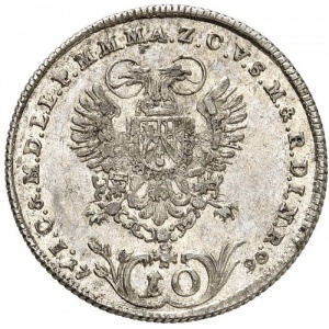 Реверс монеты Курфюршество Бавария, 10 крейцеров, 1790