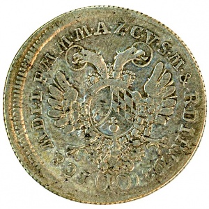 Реверс монеты Курфюршество Бавария, 10 крейцеров, 1792