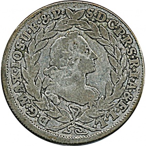 Аверс монеты Курфюршество Бавария, 20 крейцеров, 1753-1763