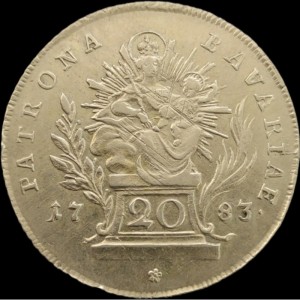 Реверс монеты Курфюршество Бавария, 20 крейцеров, 1778-1799