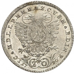 Реверс монеты Курфюршество Бавария, 20 крейцеров, 1790
