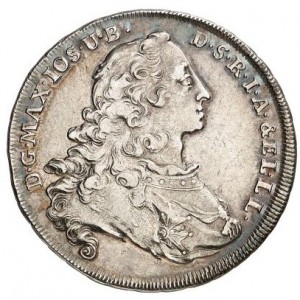 Аверс монеты Курфюршество Бавария, ½ талера, 1753-1777