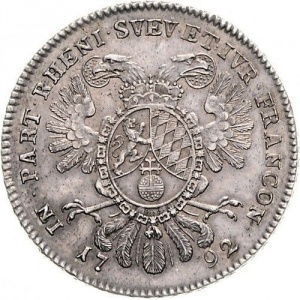 Реверс монеты Курфюршество Бавария, 1 талер, 1792