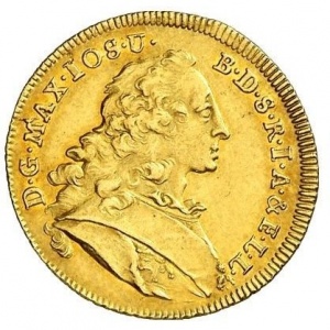 Аверс монеты Курфюршество Бавария, 1 дукат, 1756-1762, Река Дунай