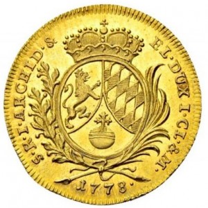 Реверс монеты Курфюршество Бавария, 1 дукат, 1778-1793