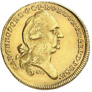 Аверс монеты Курфюршество Бавария, 1 дукат, 1779-1793, Река Дунай