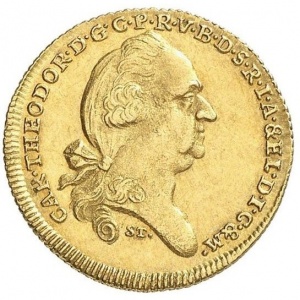 Аверс монеты Курфюршество Бавария, 1 дукат, 1779-1798, Река Изар