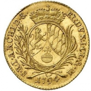 Реверс монеты Курфюршество Бавария, 1 дукат, 1794-1798