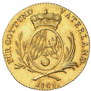 Реверс монеты Курфюршество Бавария, 1 дукат, 1804-1805