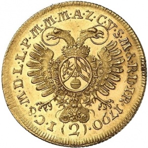 Реверс монеты Курфюршество Бавария, 2 дуката, 1790-1792