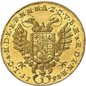 Реверс монеты Курфюршество Бавария, 3 дуката, 1792