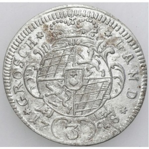 Реверс монеты Курфюршество Бавария, 3 крейцера, 1726-1733