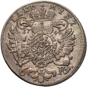 Реверс монеты Курфюршество Бавария, 6 крейцеров, 1742-1745