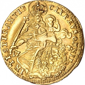 Реверс монеты Курфюршество Бавария, ½ дьёра, 1715-1725