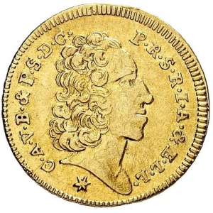 Аверс монеты Курфюршество Бавария, ¼ каролина, 1726-1731