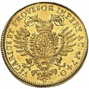 Реверс монеты Курфюршество Бавария, 1 дукат, 1740