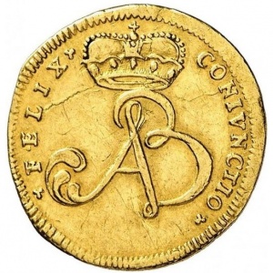 Аверс монеты Курфюршество Бавария, 1 дукат, 1722, Брак Карла Альбрехта и Марии Амалии
