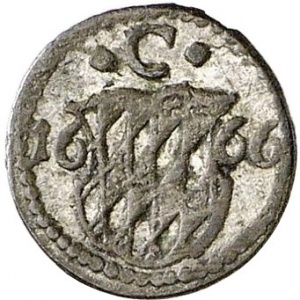 Аверс монеты Курфюршество Бавария, 1 пфенниг, 1653-1675
