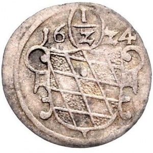 Аверс монеты Курфюршество Бавария, ½ крейцера, 1623-1627