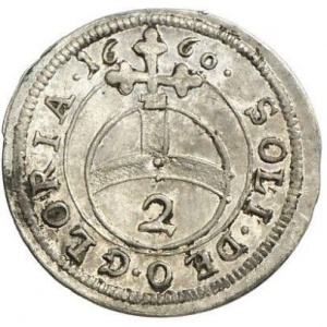 Реверс монеты Курфюршество Бавария, 2 крейцера, 1660