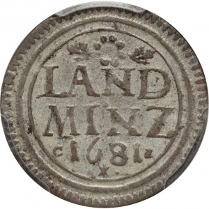Реверс монеты Курфюршество Бавария, 10 пфеннигов, 1679-1681