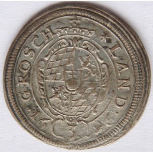 Реверс монеты Курфюршество Бавария, 3 крейцера, 1695-1698