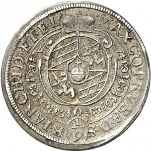 Аверс монеты Курфюршество Бавария, ⅑ талера, 1623, Монета без даты