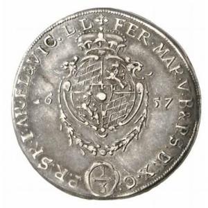 Аверс монеты Курфюршество Бавария, ⅓ талера, 1657